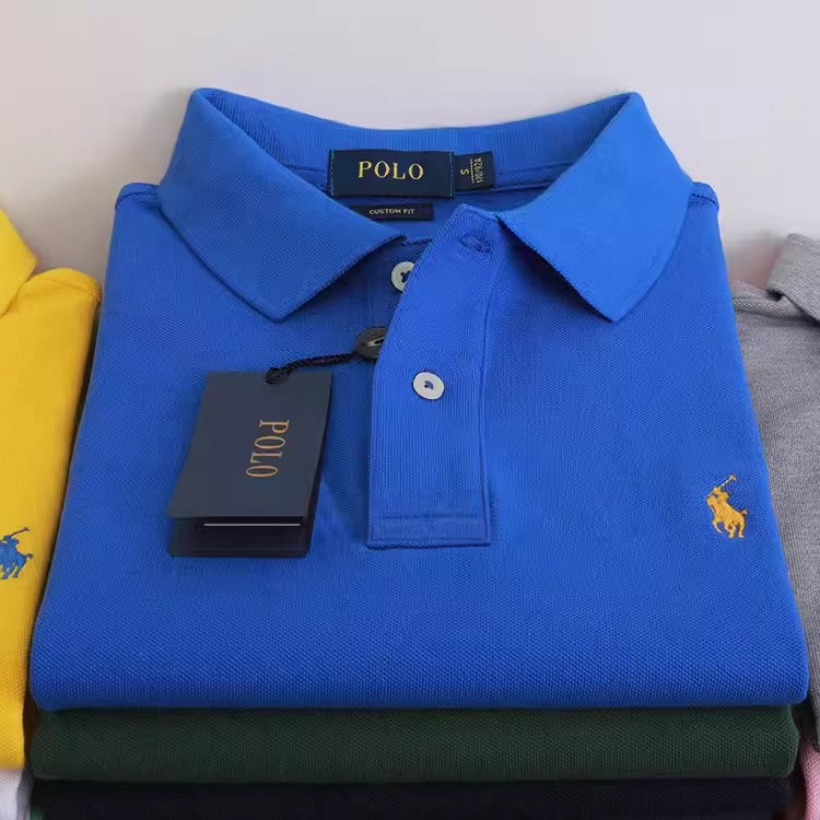 Importé - T-Shirt Polo Coton Homme Manches Courtes