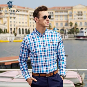 Importé - Chemise Pur Coton Homme à Carreaux Manche Longue