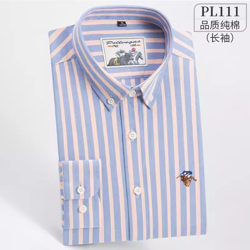 Importé - Chemise Pur Coton Homme à Carreaux Manche Longue