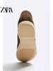 Importé - ZARA NEW - Chaussure Homme Mi-Montantes Rétro en Cuir Daim - Brun