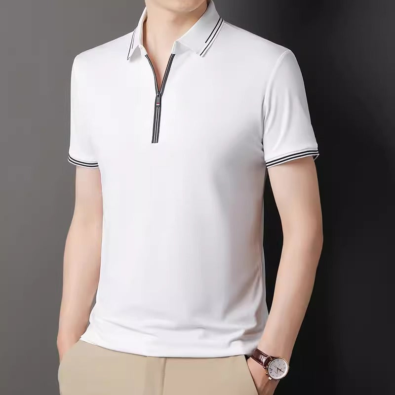 Importé - Polo T-Shirt Homme Playboy À Manches Courtes En Soie Glacée