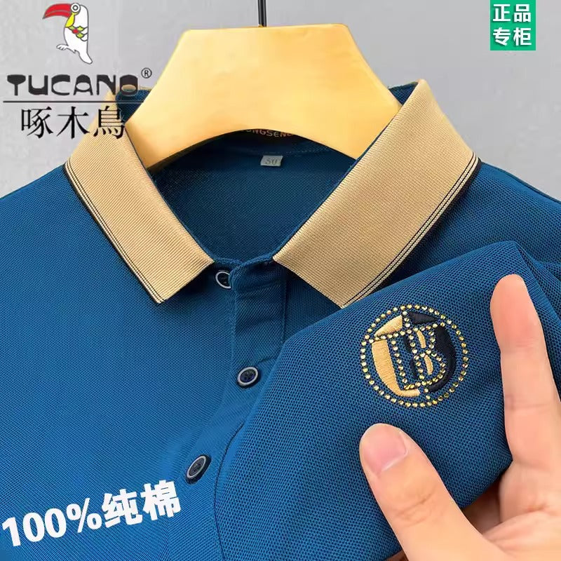 Importé - Polo Homme en Coton Manches Courtes Décontracté