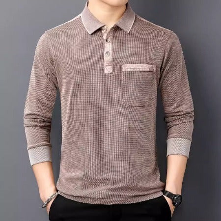 Importé - Polo T-Shirt Homme Manches Longues En Pur Coton