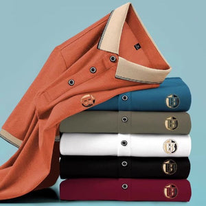 Importé - Polo Homme en Coton Manches Courtes Décontracté