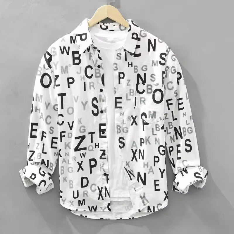 Importé - Chemise Coton Homme Manches Longues Tendance