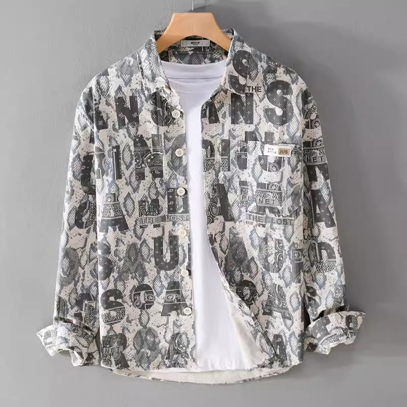 Importé - Chemise Pur Coton Homme Manche Longue Tendance