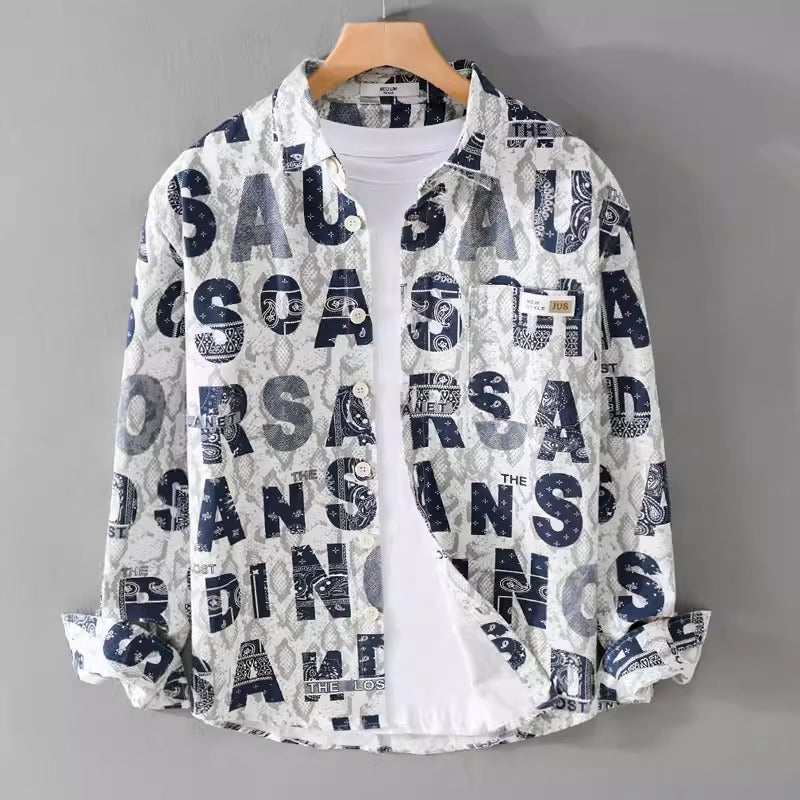 Importé - Chemise Pur Coton Homme Manche Longue Tendance