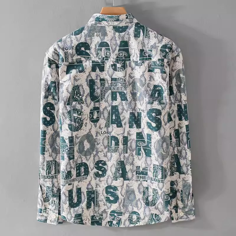 Importé - Chemise Pur Coton Homme Manche Longue Tendance