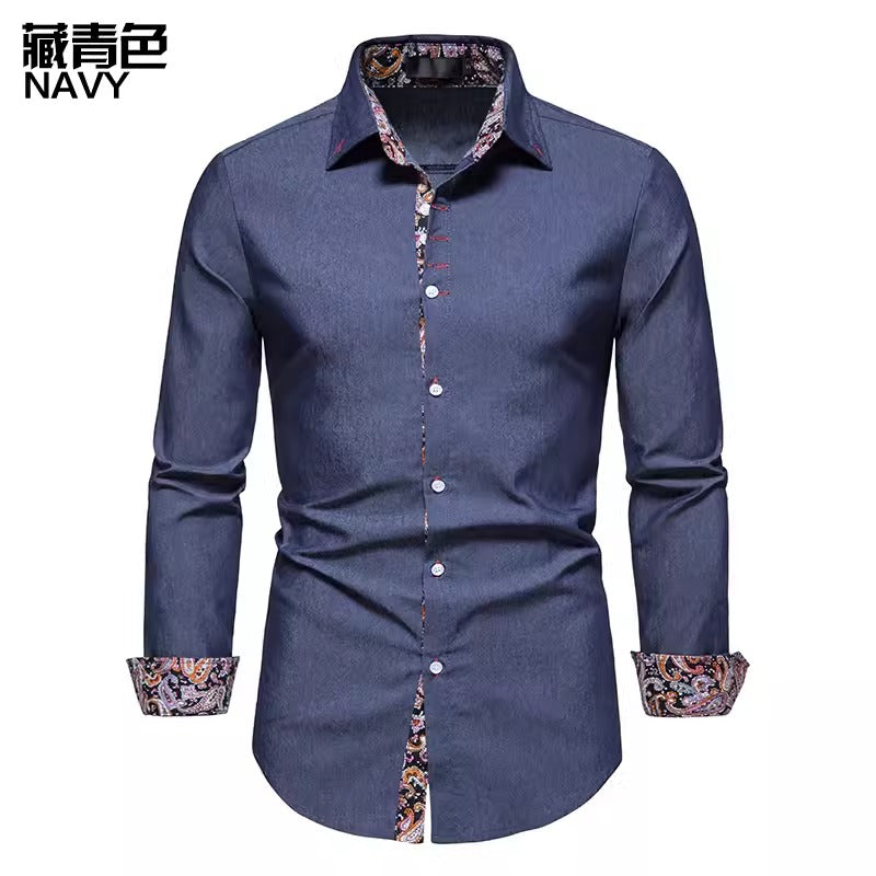 Importé - Chemise Homme Ample Tendance Manches Longues