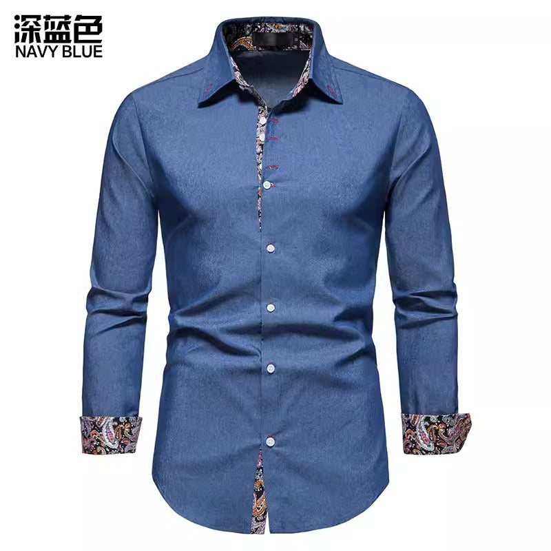 Importé - Chemise Homme Ample Tendance Manches Longues