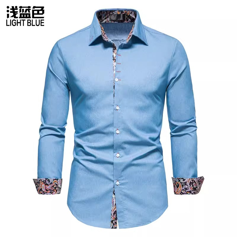 Importé - Chemise Homme Ample Tendance Manches Longues