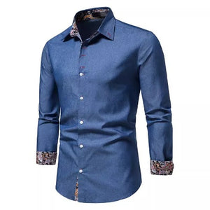 Importé - Chemise Homme Ample Tendance Manches Longues
