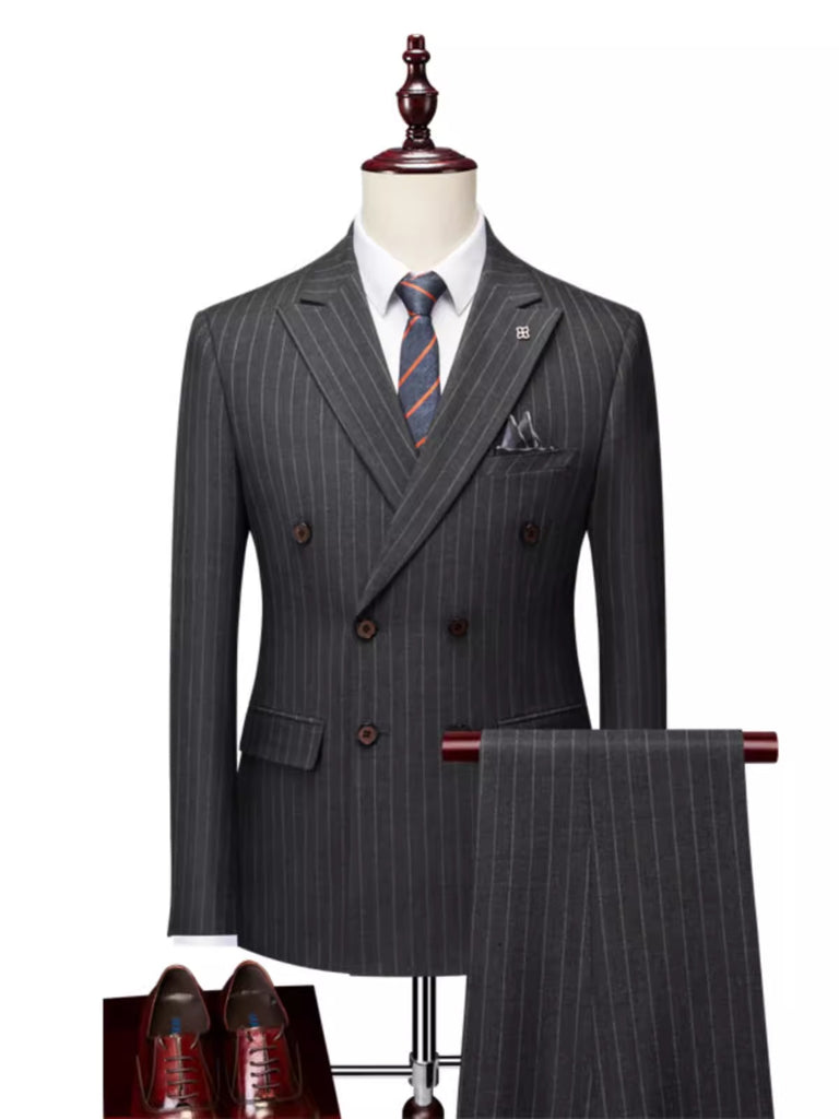 Importé - Ensemble Costume Croisé Homme Décontracté 2 Pièces