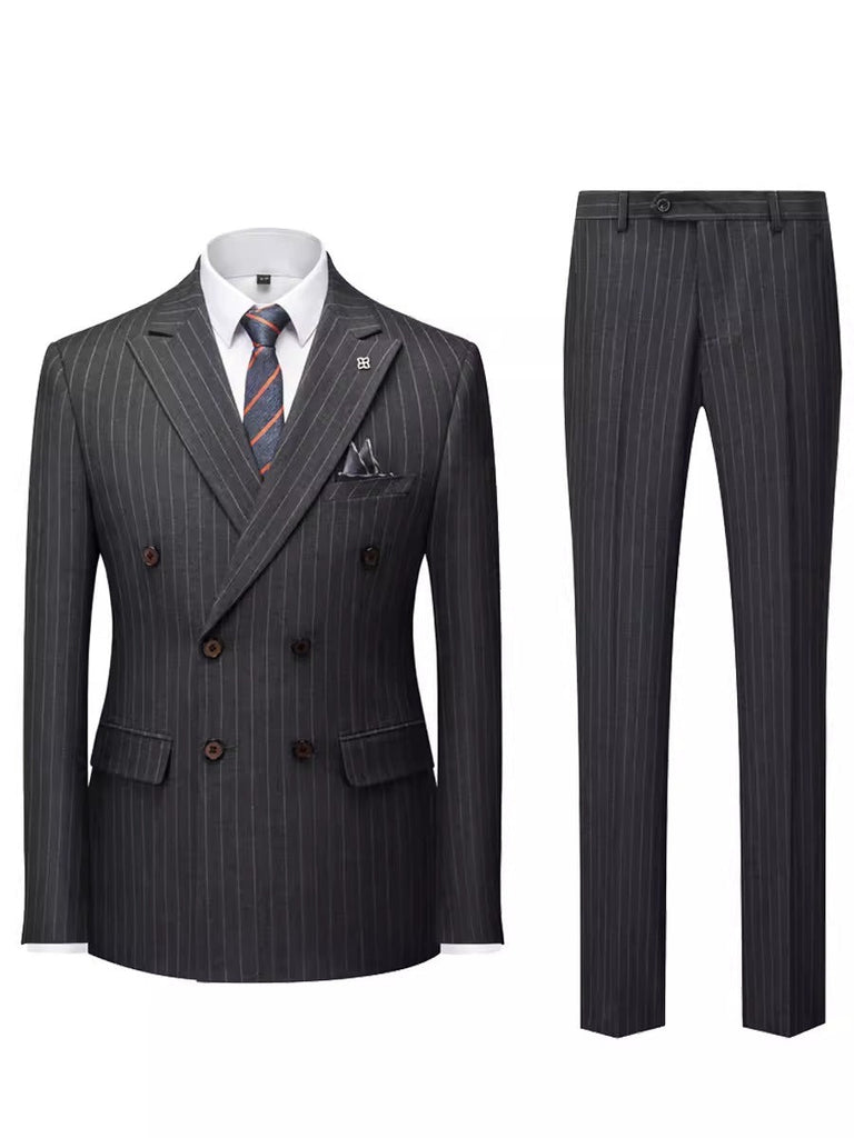 Importé - Ensemble Costume Croisé Homme Décontracté 2 Pièces