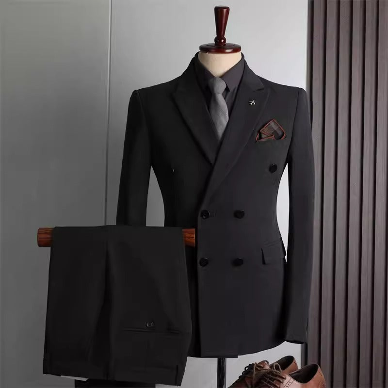 Importé - Ensemble Costume Croisé Homme Slim Fit 2 Pièces