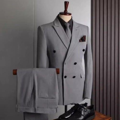 Importé - Ensemble Costume Croisé Homme Slim Fit 2 Pièces