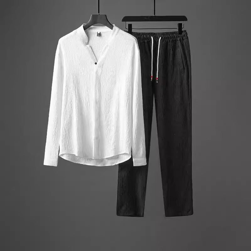 Importé - Ensemble Homme Chemise Manche Longue + Pantalon