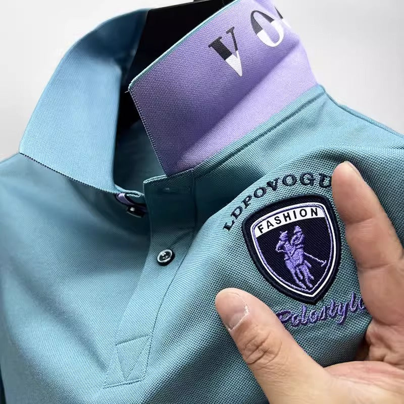 Importé - Polo Homme Brodé Manches Courtes Décontracté