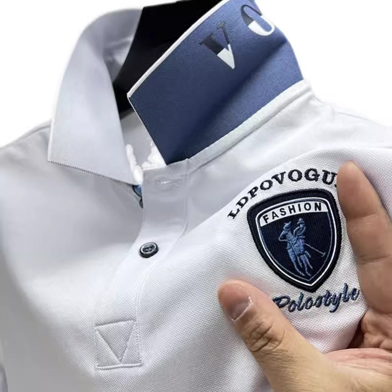 Importé - Polo Homme Brodé Manches Courtes Décontracté