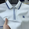 Importé - T-Shirt Polo Homme Manches Courtes Fermeture à Zip