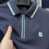 Importé - T-Shirt Polo Homme Manches Courtes Fermeture à Zip