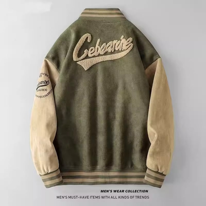 Importé - Cardigan Jacket Pull-Over Rétro Homme Col Montante