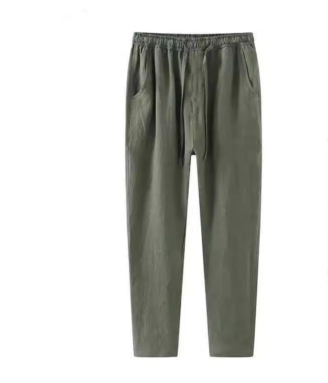 Importé - Pantalon 100% en Lin Décontracté pour Homme