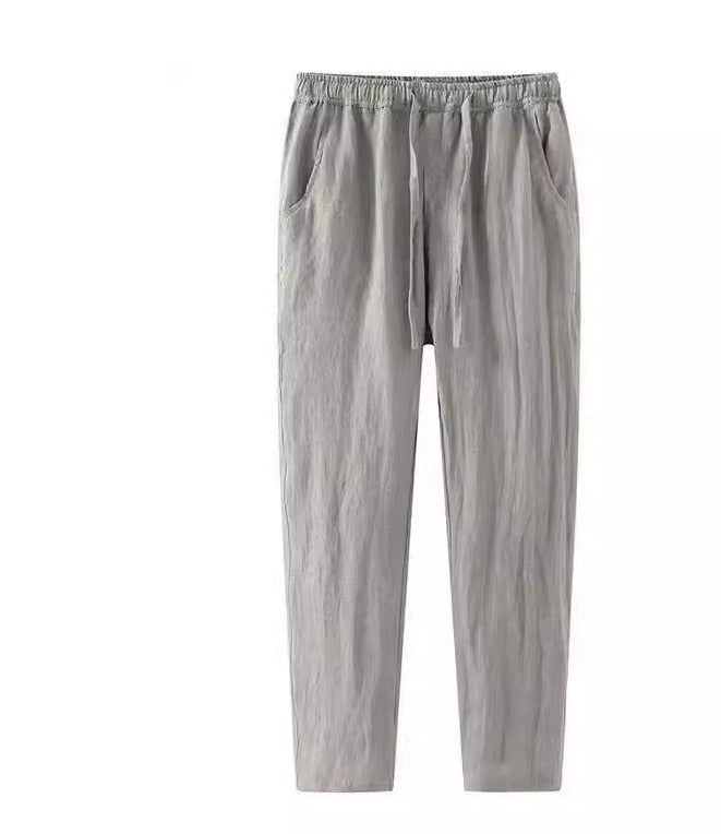 Importé - Pantalon 100% en Lin Décontracté pour Homme