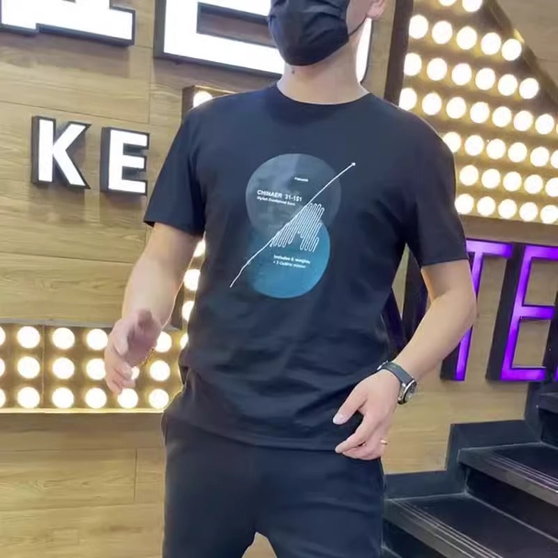 Importé -  T-Shirt Pur Coton Homme Col Rond Manche Courte