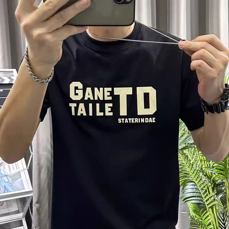 Importé - T-Shirt Homme Pur Coton Imprimé Manche Courte