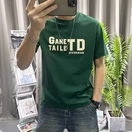 Importé - T-Shirt Homme Pur Coton Imprimé Manche Courte