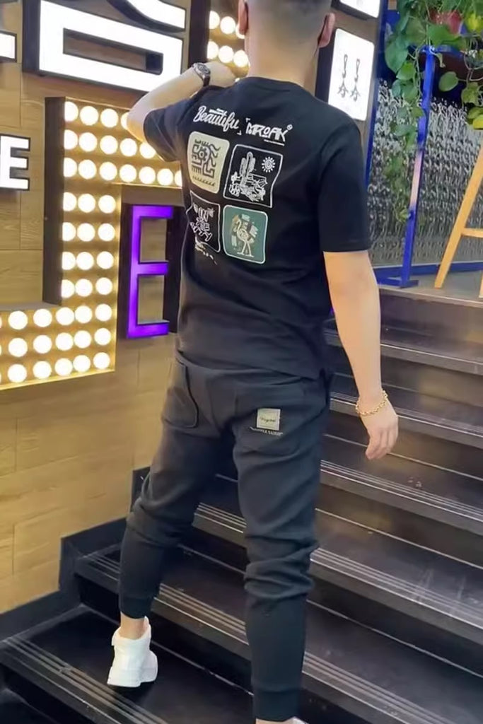 Importé - T-Shirt Homme Imprimé A Manches Courtes Coton 100%