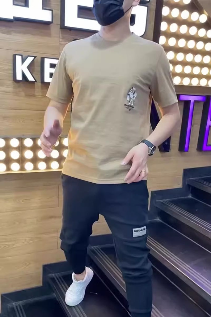 Importé - T-Shirt Homme Imprimé A Manches Courtes Coton 100%