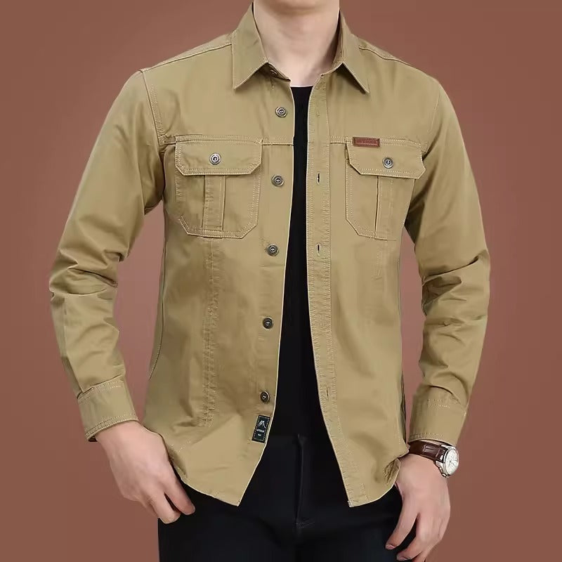 Importé - Chemise Pur Coton Homme Slim Manches Longues