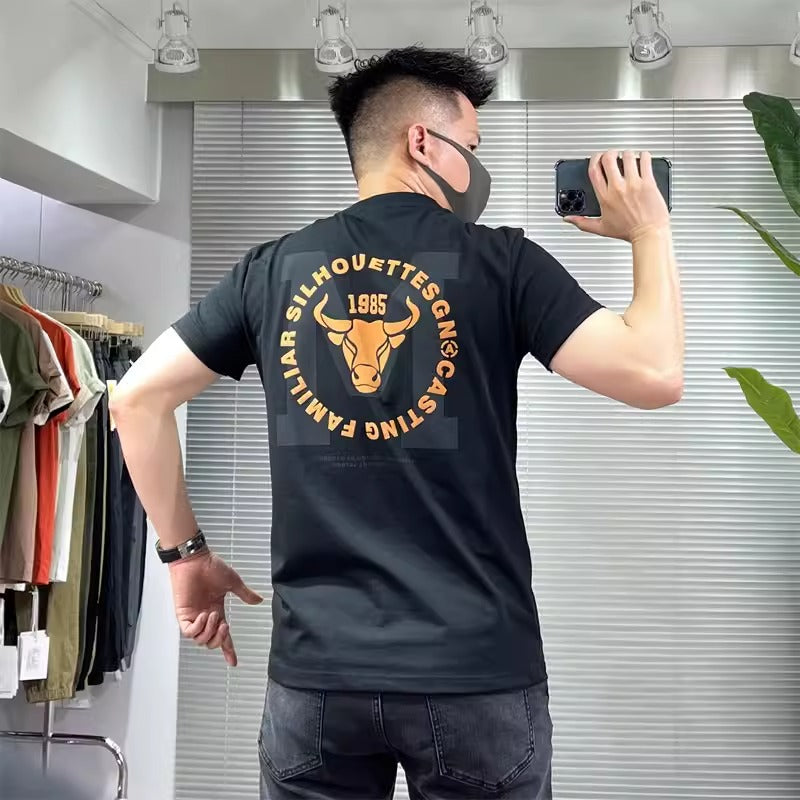 Importé - T-Shirt Pur Coton Homme Col Rond Manche Courte