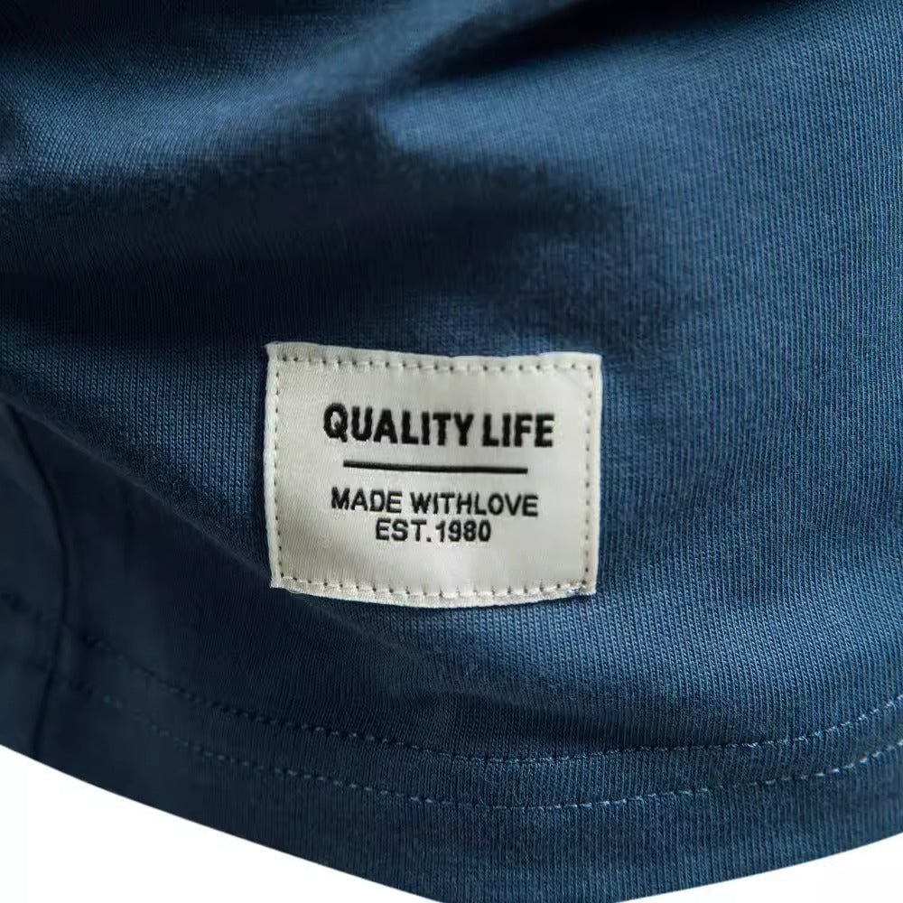 Importé - T-Shirt Homme Confortable A Manches Courtes Col V 100 % Coton