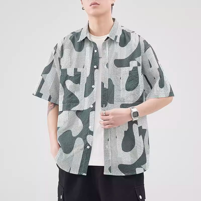 Importé - Chemise Homme Tendance courtes Style Hawaïen