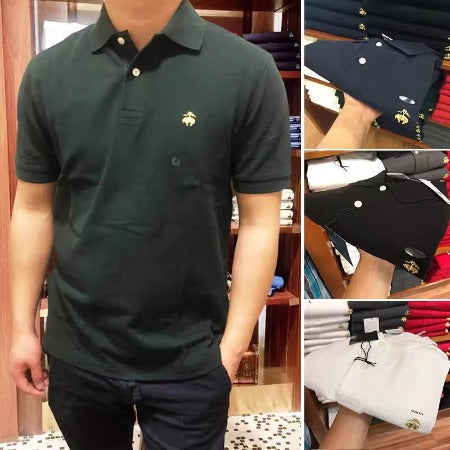 Importé - Polo Homme Pur Coton Manches Longues Brodé