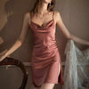 Importe - Robe Nuisette Femme A Bretelles En Soie