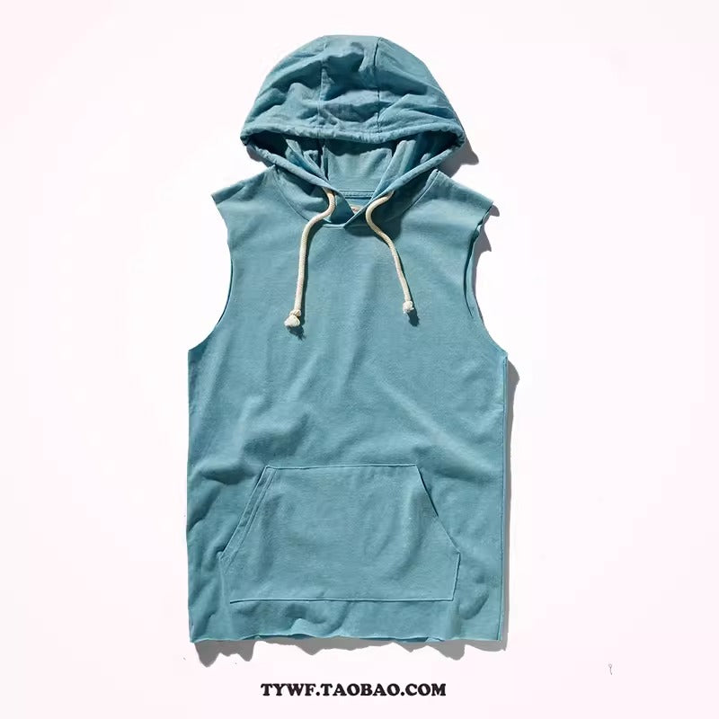 Importé - Gilet Pull Homme A capuche Sans Manche