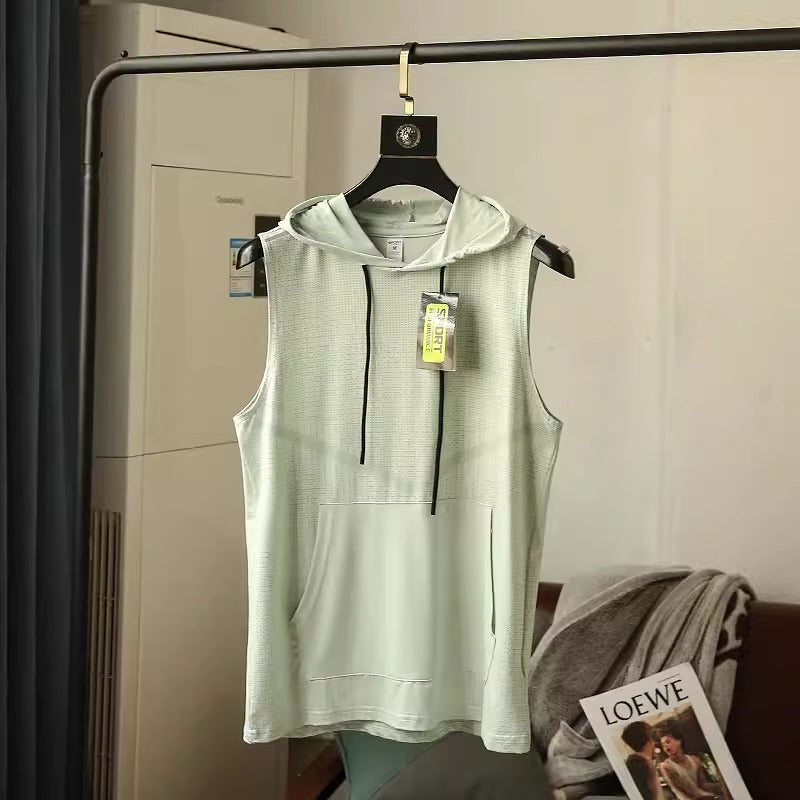 Importé - Gilet Pull Sports Homme A capuche Sans Manche