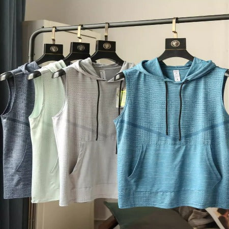 Importé - Gilet Pull Sports Homme A capuche Sans Manche