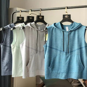 Importé - Gilet Pull Sports Homme A capuche Sans Manche