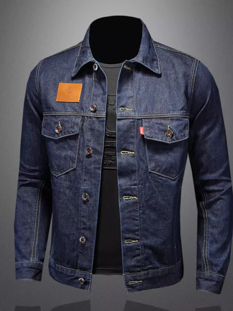 Importé - Jacket Jean Homme Décontractée Pur Coton
