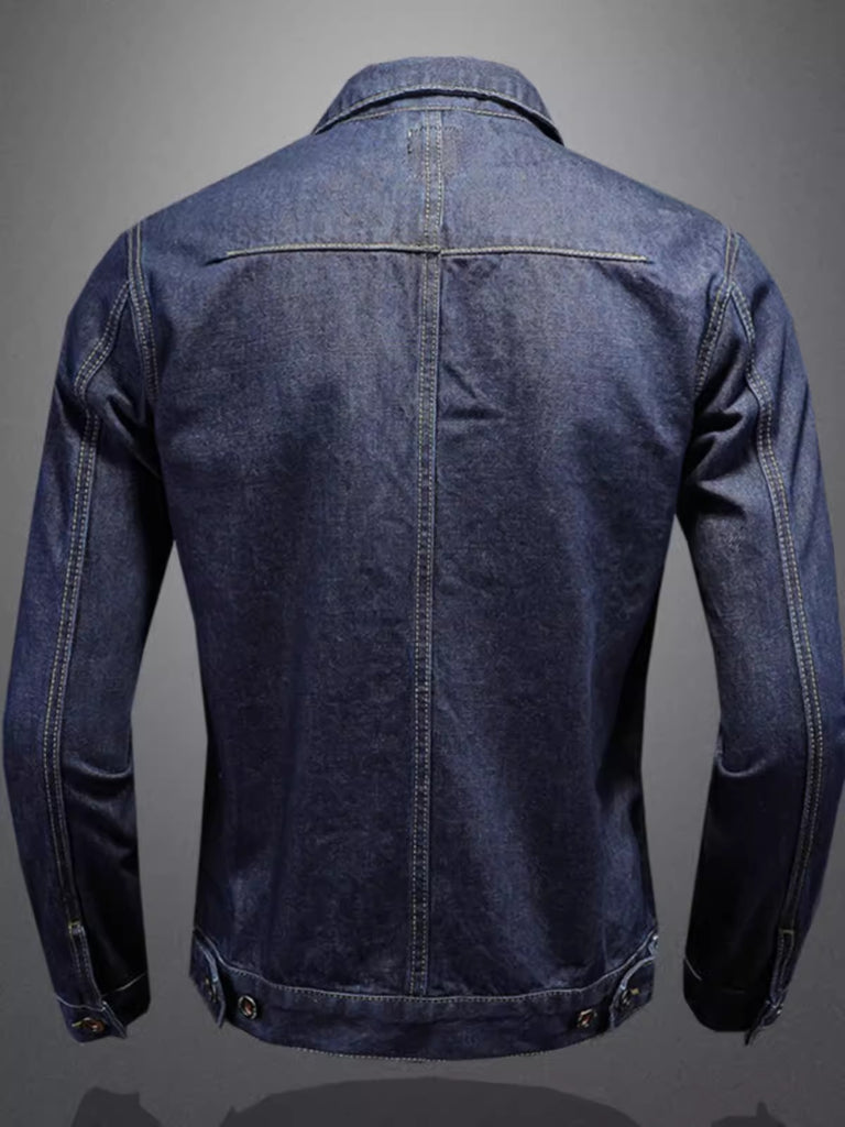 Importé - Jacket Jean Homme Décontractée Pur Coton