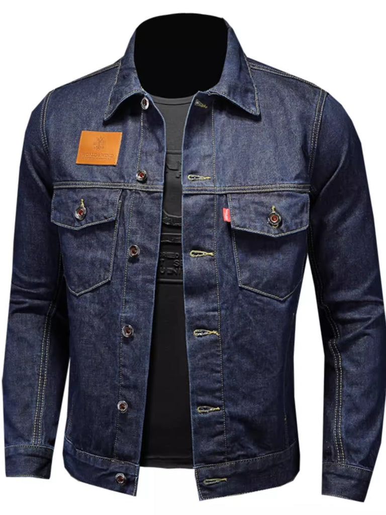 Importé - Jacket Jean Homme Décontractée Pur Coton