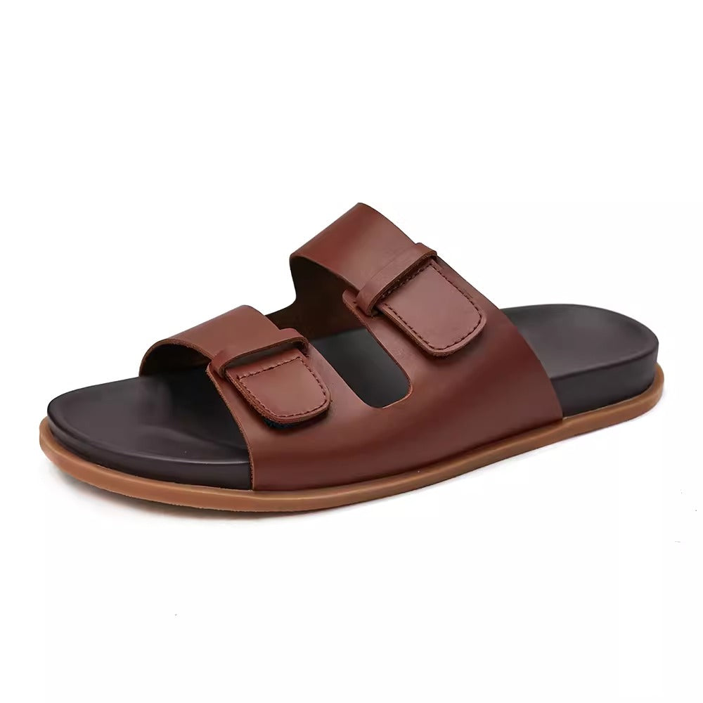 Importé - Sandale Tongs Homme Décontractées Tendance En Cuir