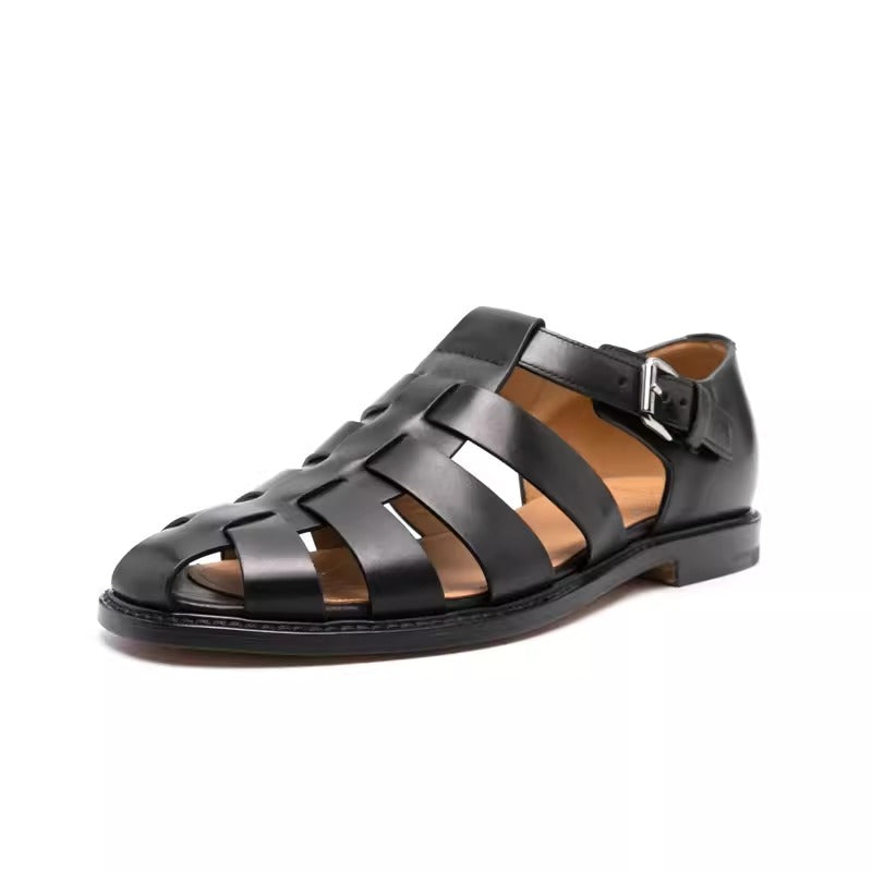 Importé - Sandale Homme En Cuir Véritable à Lanières