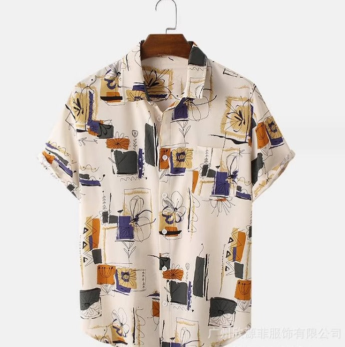 Importé - Chemise De Plage Homme Manches Courtes