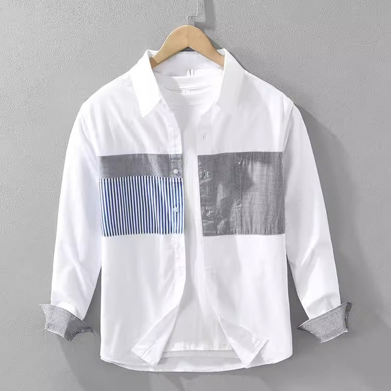 Importé - Chemise Pur Coton Homme Tendance Manches Longues